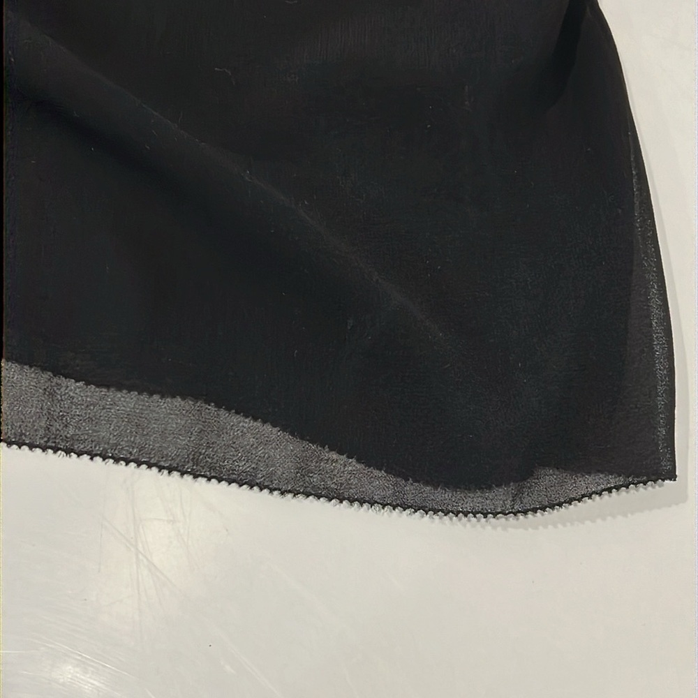 Aritzia Wilfred Alana chiffon babydoll Off the Shoulder little black dress Small - Picture 11 of 15